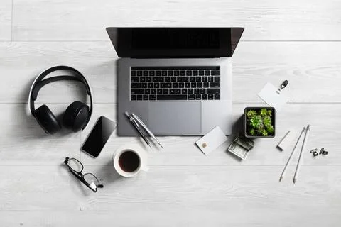 Workspace with gadgets Stock Photos