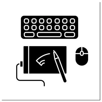 Workspace glyph icon Stock Illustration