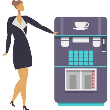 Workspace icon flat vector woman office worker Stock Illustration