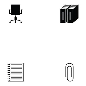 Workspace icon set Stock Illustration