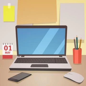 Workspace Stock Illustration