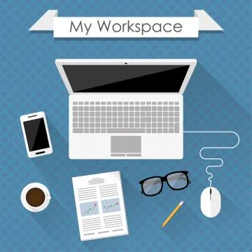 Workspace Stock Illustration