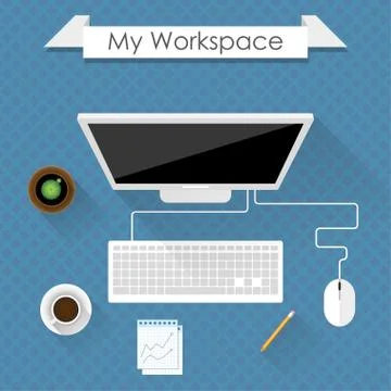 Workspace Stock Illustration