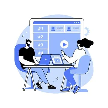 Workspace isolated cartoon vector illustrations. Illustrazione stock