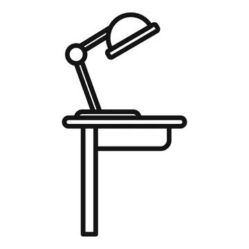 Workspace lamp icon outline vector. Office sit Stock Illustration