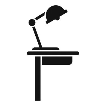 Workspace lamp icon simple vector. Office sit Stock Illustration