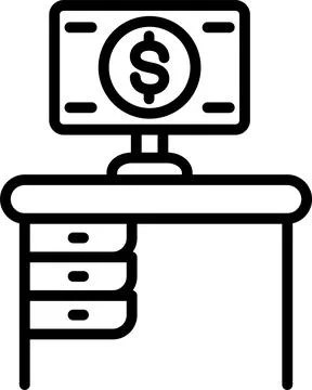 Workspace Line Icon Design Stock Illustration