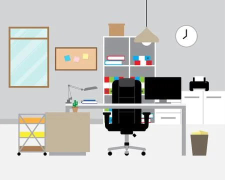 Workspace - Modern Office Stock Illustration