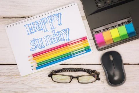 Workspace notebook and scratchpad Fotos Stock