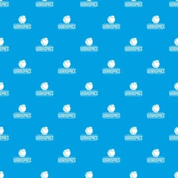 Workspace pattern vector seamless blue Stock Illustration