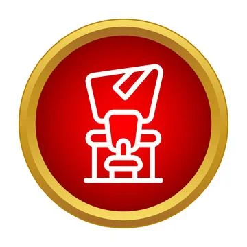 Workspace setup icon representing office or study Ilustração Stock