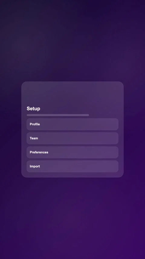 Workspace Setup Wizard Modern Gradient SaaS Interface Vertical Animation 動画素材 345154732