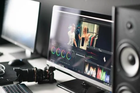 Workstation computer Stock Photos
