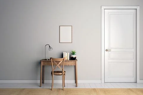 Workstation Frame and Screen Mockup Stock Illustration