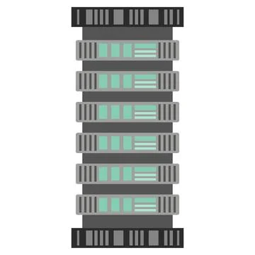 Workstation server flat clipart vector illustration 스톡 일러스트