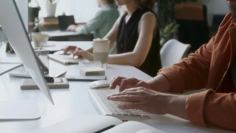 Workstation Used by Programmers Stock Footage 313490823