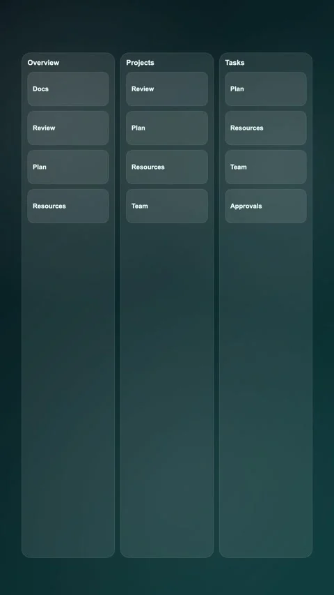 Workstream Overview Premium Gradient SaaS Interface Vertical Animation Stock Footage 345154457
