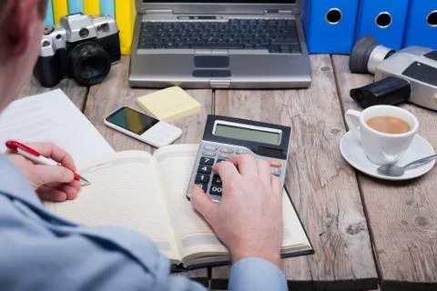 Worktable of young businessman Stock-Fotos