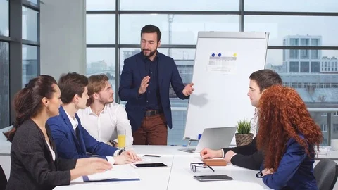 Workteam meeting in the office. Stock Footage 82650048