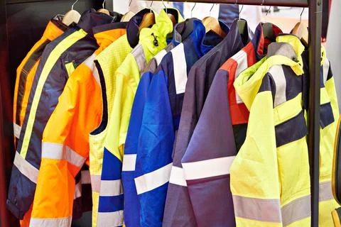 Workwear in store Stock Photos