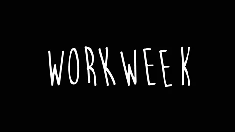 Workweek wiggle text concept Stock Footage 190274317