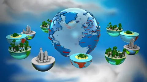 The World abstract animation Stock Footage 43419775