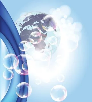 World in abstract background Foto stock