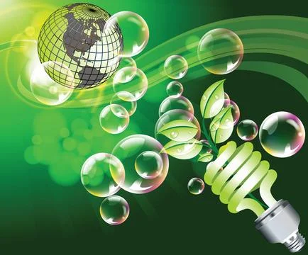World in abstract ecology background Stock Photos