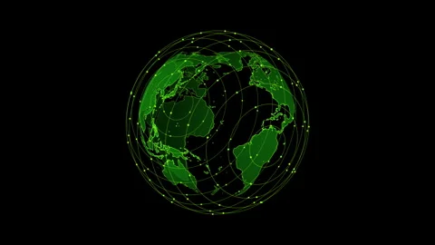 The World Abstract Global Network Connection Stock Footage 337925464