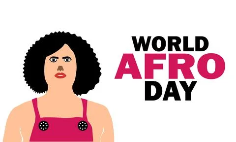 World Afro Day Vector Template Design Illustration Stock-Illustration