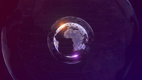 World AI (artificial intelligence) Global network concept. IoT Stock Footage 111774462