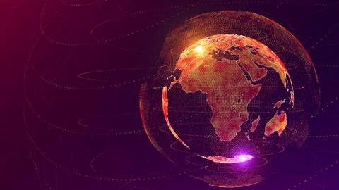 World AI (artificial intelligence) Global network concept. IoT (Internet of T Foto stock