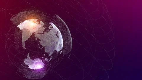 World AI (artificial intelligence) Global network concept. IoT (Internet of T Stock Photos