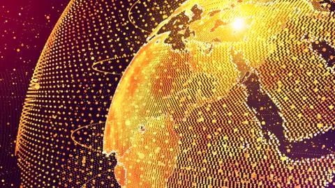 World AI (artificial intelligence) Global network concept. IoT (Internet of T 스톡 사진