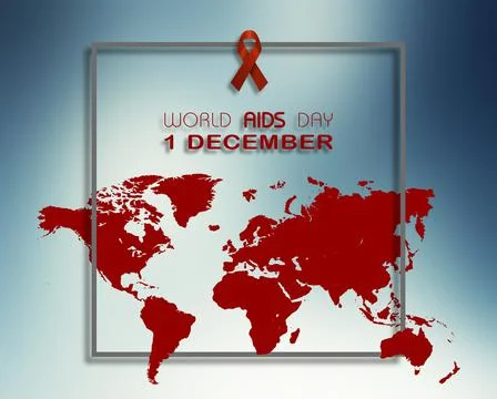 World AIDS Day. Aids fight symbol on white background. Stock Illustration