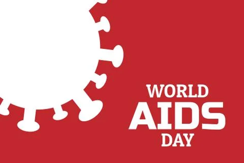 World aids day concept creative background with molecule of HIV - human Stock Illustration