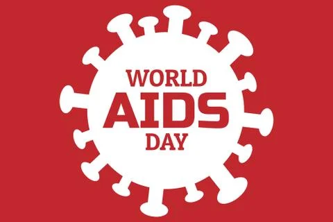 World aids day concept creative background with molecule of HIV - human Stock Illustration