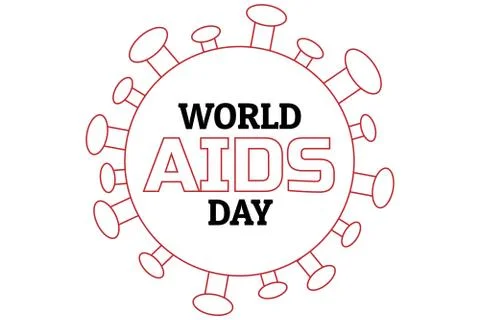 World aids day concept creative background with molecule of HIV - human Stock Illustration