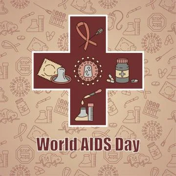 World Aids Day concept Stock Illustration