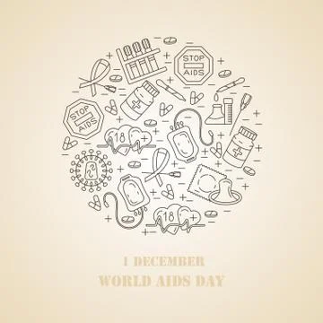 World Aids Day concept Stock Illustration
