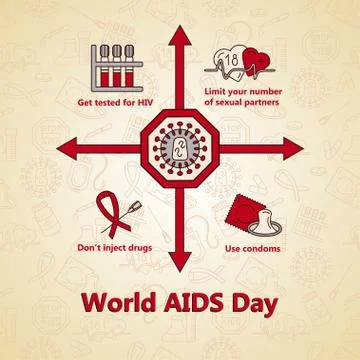World Aids Day concept Stock Illustration