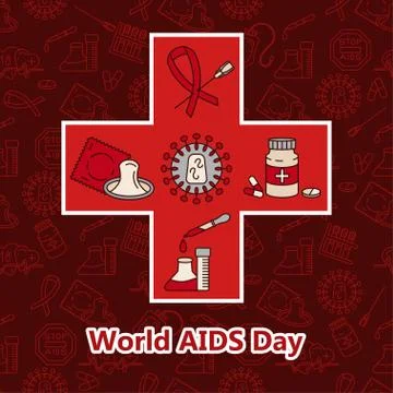World Aids Day concept Stock Illustration