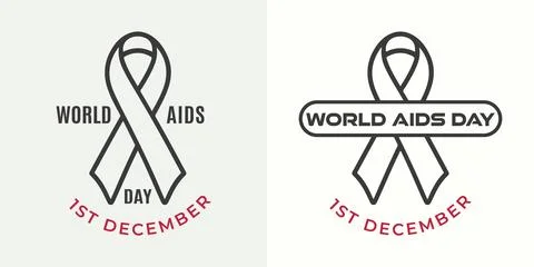 World aids day logo design set, world health and world aids day icon Stock Illustration