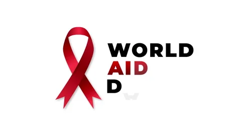  World AIDS Day text animation for social awareness symbol with copy space text  Stock Footage 291078667