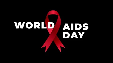  World AIDS Day text animation for social awareness symbol with copy space text  Stock Footage 291078726