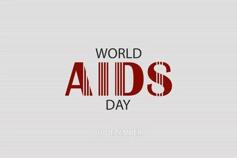 World AIDS Day typography text vector design Stock Illustration