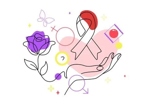 World AIDS Day Vector Illustration featuring Red Ribbon Symbol, Awareness E.. Stock Illustration