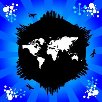 World airplanes Stock-Illustration