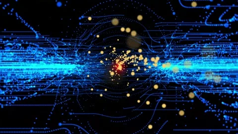 World of analytic flows. Data shapes strategy and business decisions. Stock Footage 302156666