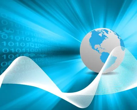 World and binary code Stock Illustration